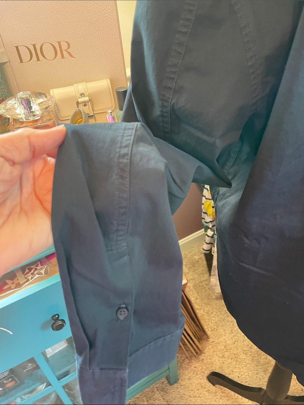 Unisex Lululemon -Navy Button-Down Shirt - Picture 9 of 14